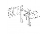 3006HOLD PAD-9005~~P00010823-9005 - Krukpaar in geanodiseerd aluminium met vaste en roterende werkin