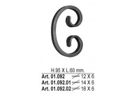 C-VOLUTE 95X60MM - 12X6MM