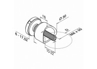 Adaptateurs pour verre, 30 mm, tube Ø 33,7 mm,