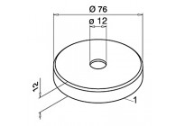 131515-012~~AFDEKKAP VOOR STAF Ø 12MM, Ø 76X12MM,