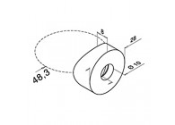 Q-web adaptateur pour tube, Ø48,3 mm,