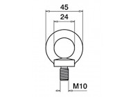 Q-web boulon à oeil, M10 filetage,