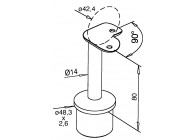 130713-042-90-12~~BUISSTEUN 90°, 48,3X2,6MM, OP BUIS 42,4MM