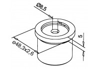 Adaptateurs tube Ø 48,3 mm x 2,6 mm,