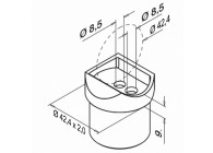 140770-042-10~~Q-LINE ADAPTER 42.4 MM