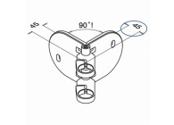 Support dangle p/ poteau Ø 42,4 - mod. 555