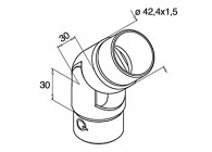 raccord orientable, ( 0° à + 70° )