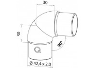 Raccord orientable ( 0° jusqu à + 90° ),