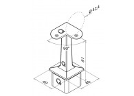 Support 90° pr m.-c. Ø 42,4x2mm