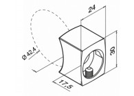 LINEAR LINE - adaptateur pour tube Ø42,4mm