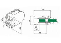 Glasklem, model 28, excl. klemrubbers