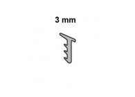 180-300651-25M~~~Caoutchouc détanchéité 3mm autocollant pour profilés HOP - L=25M