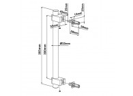 BAR-A-300-00-365-1-9005~~P00011464-9005 - Vaste geanodiseerde aluminium deurgreep-enkelzijdig-zwart