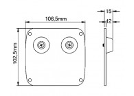 CGA-20P~~COMUNELLO EINDSTOP VOOR ALUMINIUM MONORAIL