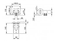 CGA-347P~~NYLON EINDWIEL VOOR ALU MONORAIL