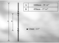 BALUSTRE #12 MM - LONGEUR 1000MM