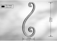 VOLUTE 270X110 - 20X6MM.