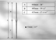 B2102~~SPIJL # 13MM - LENGTE 950MM