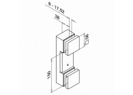 Adaptateur à verre carré, mod. 4762,