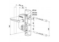 P00015078-9010 - Serrure anti-panique pour profils 60-80mm avec demie poignée 3006m-2-blanc