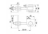 178-M12~~REGELB. SCHARNIER VOOR 180 GRADEN OPENING IN M12 - 50Kg