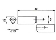 PAUMELLE A SOUDER EN INOX - 40MM