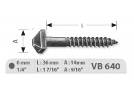 VB640~~HOUTSCHROEF MET VIERK. KOP