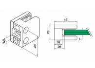 132100-000-12~~Glasklem, model 21, excl. klemrubbers,