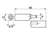 PAUMELLE A SOUDER EN INOX - 60MM