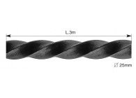 BARRE TORSADE - 3 METRES.