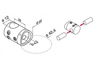 Supports transversaux tube, Ø 22 mm,