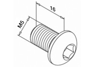 240690-516~~LAAGBOLKOPSCHROEF MET BINNENZESKANT   PER 50 stuks