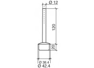 IN442009~~LEUNINGHOUDER VOOR BUIS 42.4 X 2MM