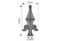 POINTE DE LANCE SOUDABLE 135X70MM