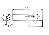 PAUMELLE A SOUDER - 180MM