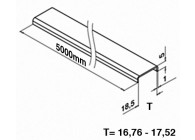 Edge protection - profil p/verre 16,76 - 17,52 mm,