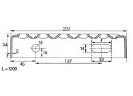 AP230T12X237~~TREDE AP2-30-MAW(2MM PLAAT)1200X237