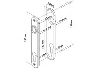 3025-HYB-ALU-4060-ZILV~~P00009768-SILV - Aluminium geanodiseerde afdekplaat voor insteeksloten-zilve