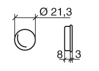 EMBOUT POUR TUBE 21.3X2MM,PLAT