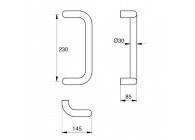 Barre de tirage Hext D30 I230 H85 B145