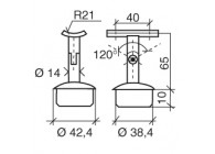 IN442008~~VERSTELB.LEUNINGH.+BEVESGTIG.P.BUIS 42.4 X 2MM