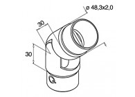 Raccord orientable, (0° à + 70°),