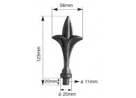 166BIS~~LASBARE HEKPUNT 123X56MM