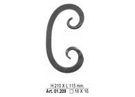 01.209~~C-KRUL 210X115MM - # 16 MM