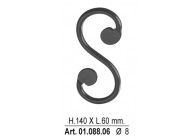 01.088.06~~S-KRUL 140X60MM - ROND 8MM