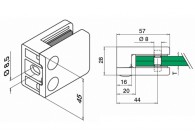 144200-000-10~~Glasklem,MOD 42,excl.klemrubbers,vlak