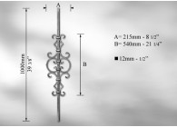 BALUSTRE # 12MM - LONGUEUR 1000MM