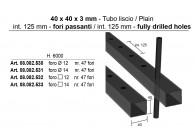 08.082.531~~Tubo 40x40x3 H.6000 47 fori t.14 Passanti