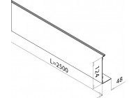 Cache ext. pr embout pr profil de sol Easy Glass