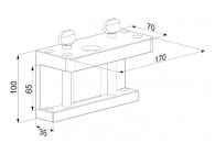 P00007020 - Réglable pour profils 40mm,50mm et 60mm